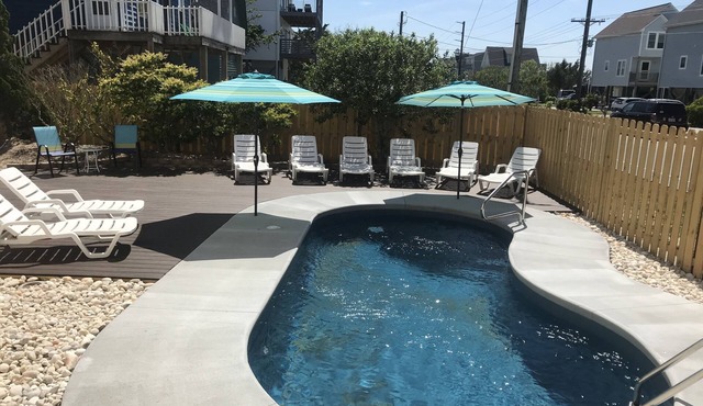 Private Pool, one block to private beach access and space for everyone