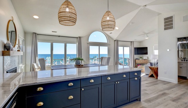 Remodeled Oceanfront w/Hot Tub, 2 Decks, Walk to Surf City Pier, Pet-Friendly