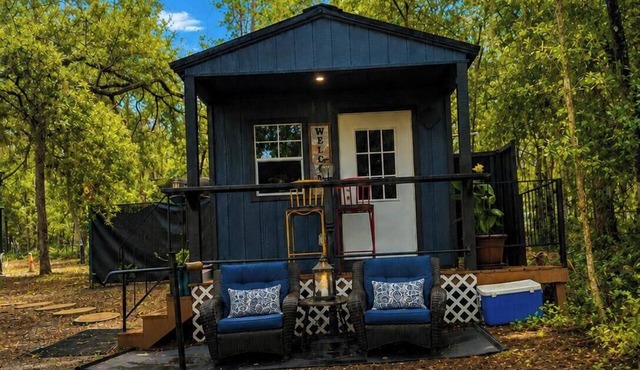 Romantic Hideaway Cabin Hammock Fire Pit Free Parking Pet-Friendly. in Hawthorne