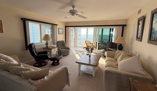 Seasonal Only Furnished Top-Floor Corner Unit Bay & Ocean Views Steps to Beach