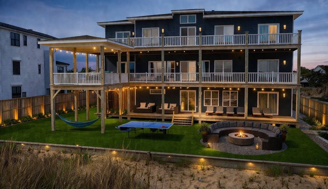 Silver Sands, Oceanfront Sandbridge 10BR- Pool · Yoga · Theater · Gym -Sleeps 30