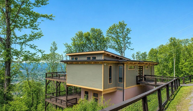 Skyline Ridge | Modern New Build with Long Range Blue Ridge Mountain Views in Arden