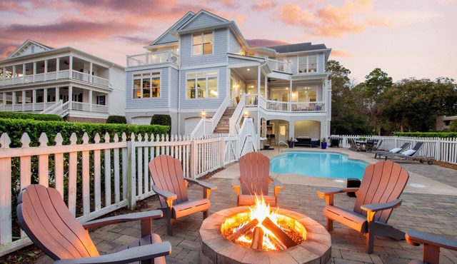 Steps to Beach | Pool, Hot Tub, Fire Pit 7BR, Sleeps 18 | Cobalt Coast