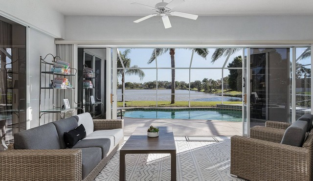 Sunny South-Facing Salt & Heated Pool Spa on FISHING Lake FallWinter 26-27 Avail