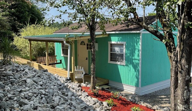 Tiny house with deck and swing