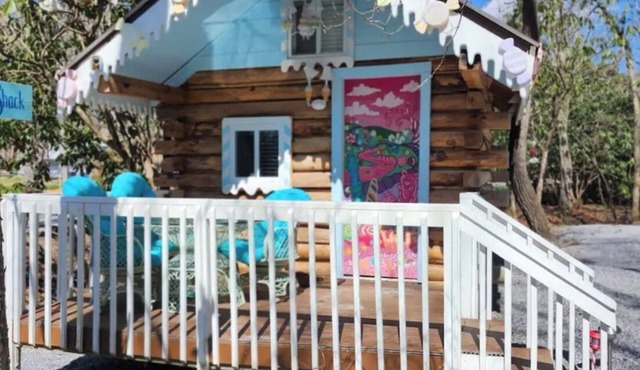 Whimsical Sugar Shack in Blue Ridge with Stream, Lollipop Garden & Petting Zoo