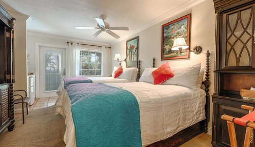 Standard Single Room, 2 Double Beds, Balcony, Pool View