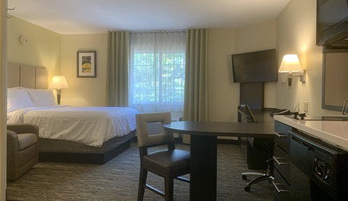 Studio Suite, 1 Queen Bed, Roll-in Shower (Communications Accessible)