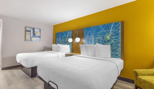 Room, 2 Queen Beds, Non Smoking, Refrigerator & Microwave (with Sofabed)