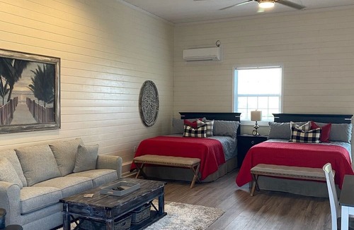 Hubert Apartment | View of intracoastal waterway with private dock and boat lift.