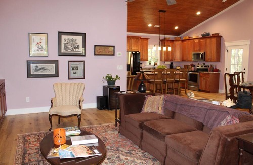 Coats House | Peaceful Studio Style Home with Accessible Features, Wood Burning Fireplace
