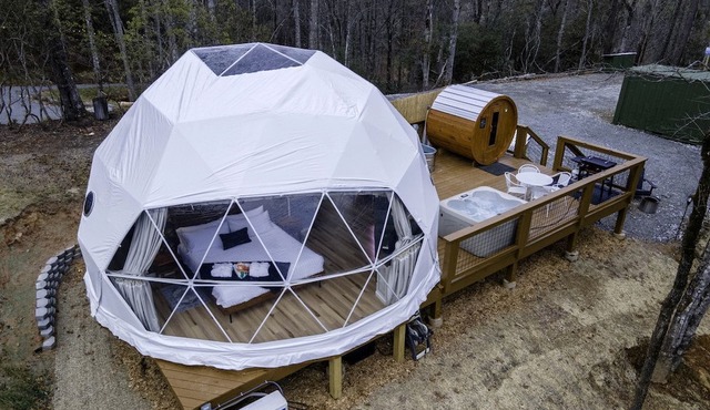 Luxury Wellness Dome with Private Sauna, Hot Tub & Cold Plunge Near Pisgah National Forest | Balsam Grove, North Carolina